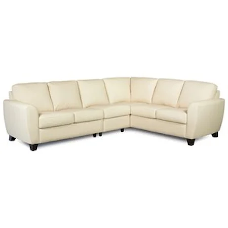 Contemporary 5-Seat Sectional Sofa with RAF Corner Piece